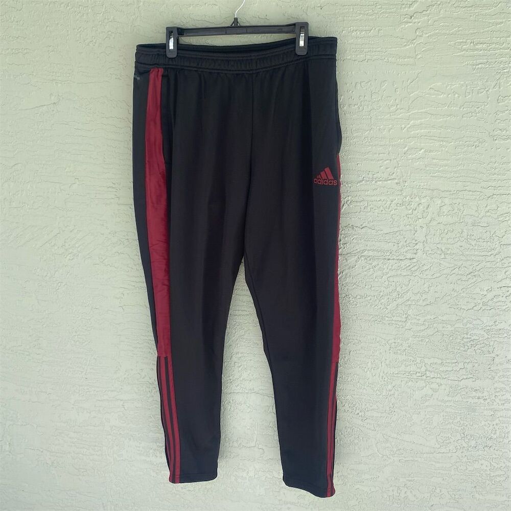 Adidas Men's Tiro Track Pants Black/Red Size XL Athletic Casual